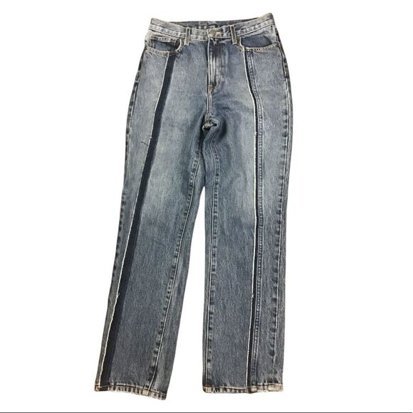 CARMAR Los Angeles Ursula Two-Toned High Waist Straight Leg Jeans size 28 - Picture 2 of 11